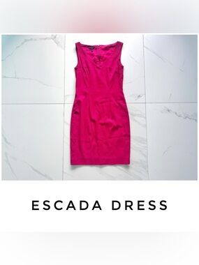 Escada dress size 4 34 red wool